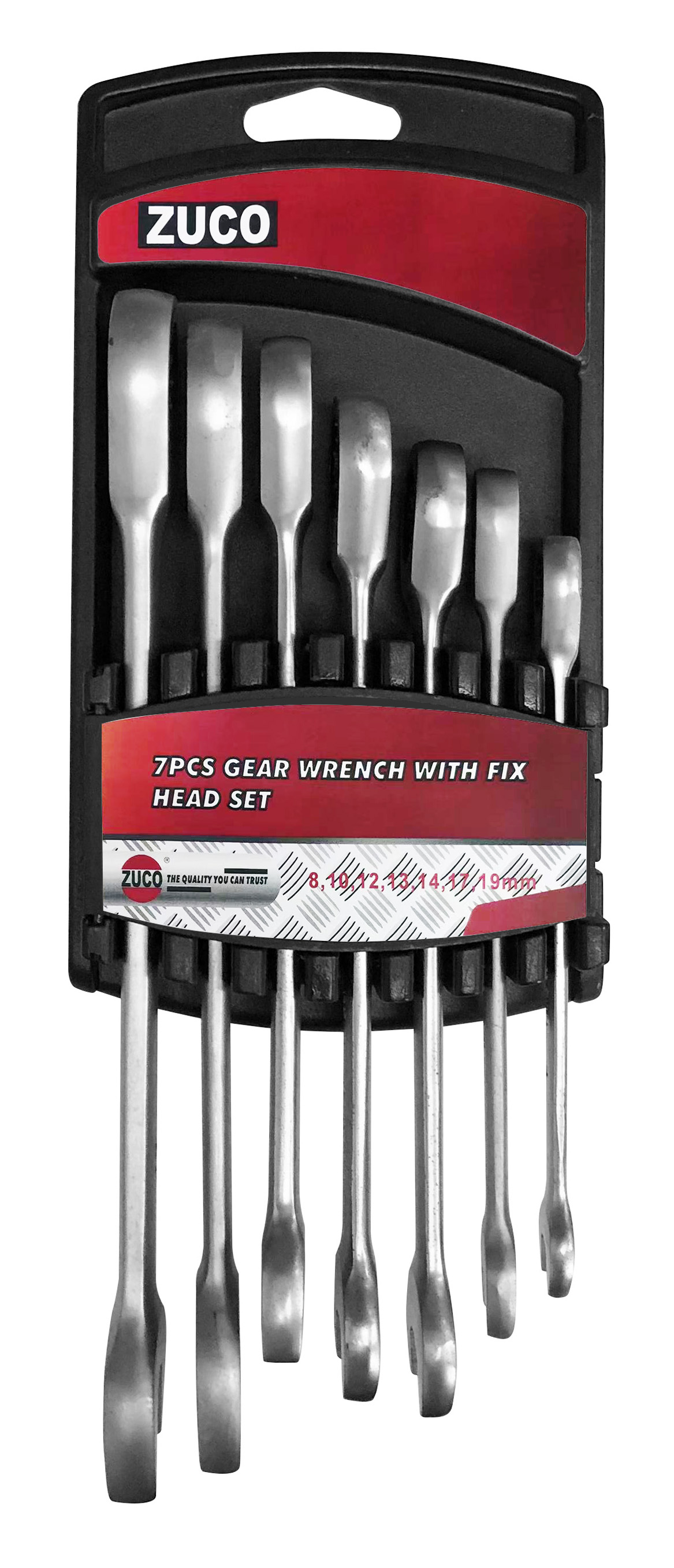 7pcs Gear wrench with fix head set